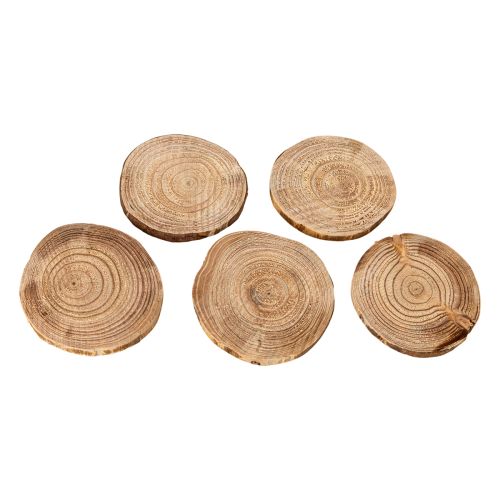 Naturlige runde treskiver til dekorasjon og håndverk, 6 cm, 300 g | Floristik24.no