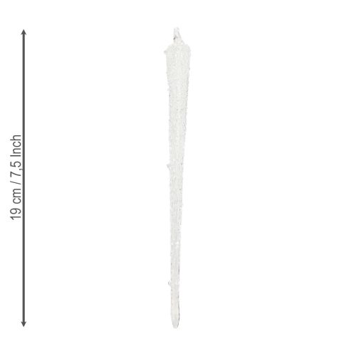 gjenstander Juletrepynt, istapper, glassdekorasjoner til oppheng, 19 cm, 3 stk.