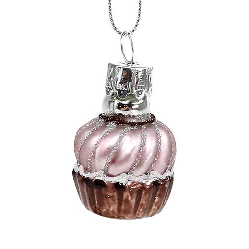 Floristik24 Tredekorasjoner muffins blande Ø2,5cm 6stk