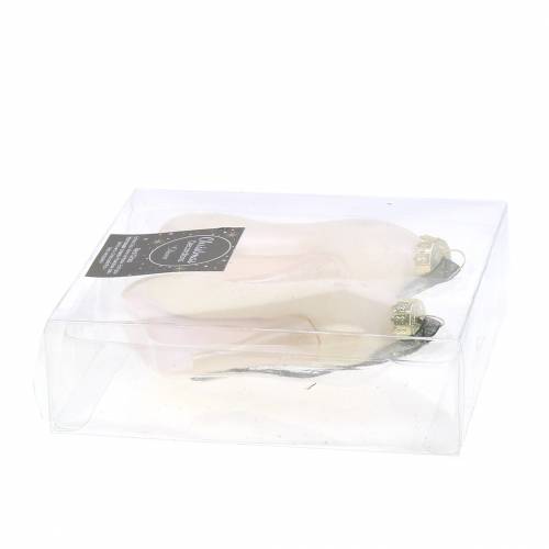 Floristik24 Juletrehengerpumper hvite 11cm 2stk