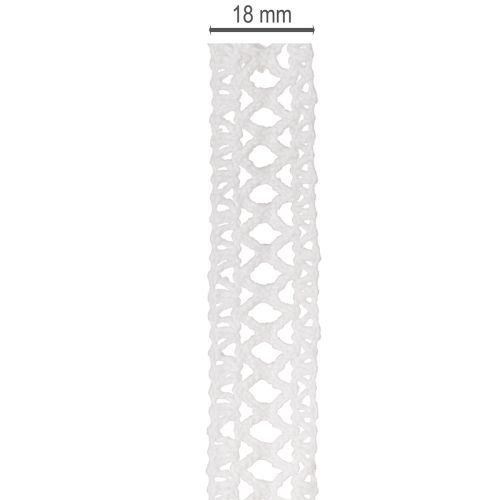 Dekorativt blondebånd, bomull, for kreativ design, 18 mm, 10 m | Floristik24.no