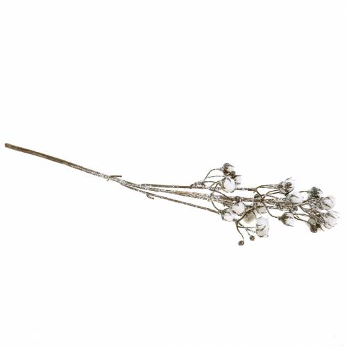 Floristik24 Iced bomullsgren 47cm