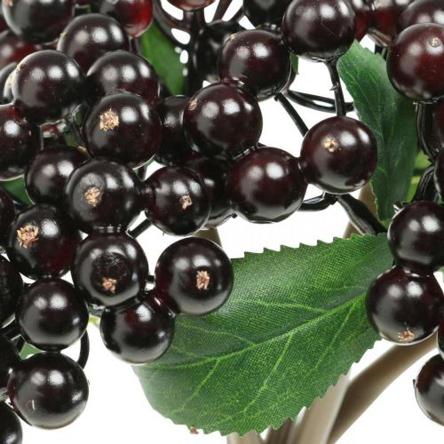 Floristik24 Bærgren rød sort kunstig deco høstkrans 25cm 5stk i haug