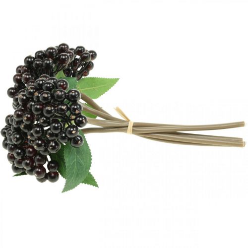 Floristik24 Bærgren rød sort kunstig deco høstkrans 25cm 5stk i haug