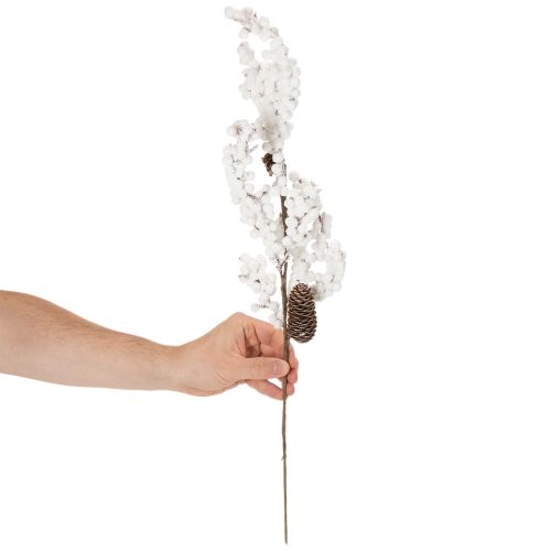 Kunstig gren vinterdekorasjon med bær og kongler 60 cm | Floristik24.no