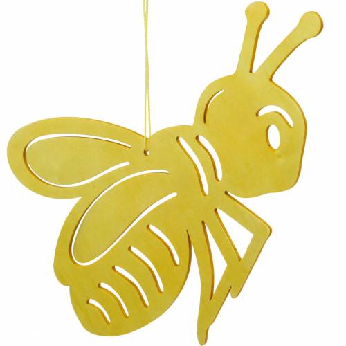 gjenstander Trefigur bie, vårdekorasjon, honningbie å henge opp, dekorativt insekt 6stk