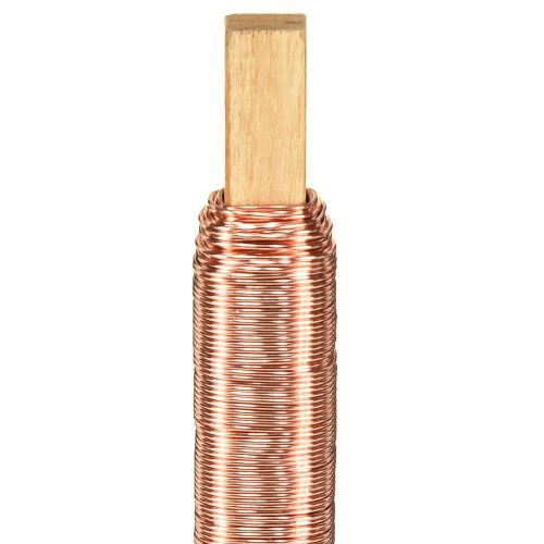 Floristik24 Bindetråd blomstertråd innpakningstråd kobber 0,65mm 100g 3 stk.