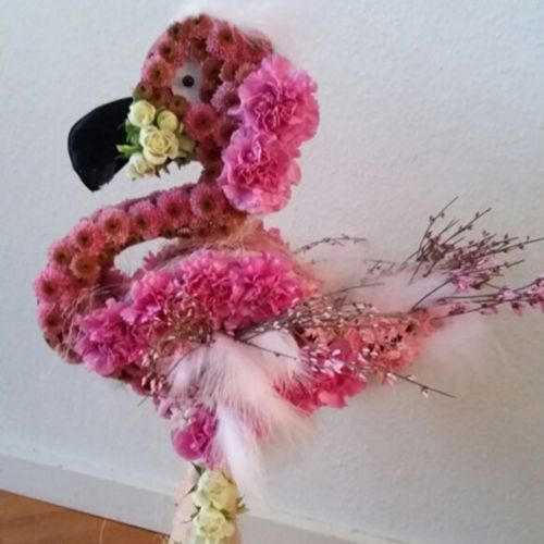 gjenstander Floral skumfigur flamingo 70cm x 35cm
