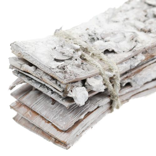 Floristik24 Bjørkelister hvitnet 20cm x 4cm 8 stk