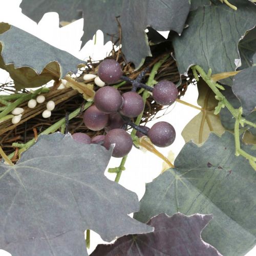 Dekorative kransblader og druer Høstkrans vinranker Ø60cm