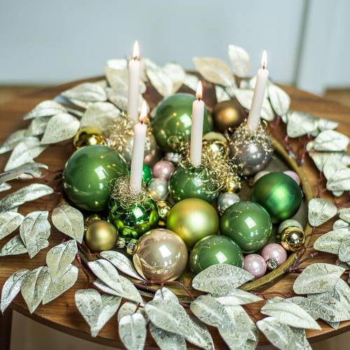 Floristik24 Bladkrans kunstige champagnespissblader Ø48cm