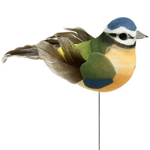 Floristik24 Blåmeis på ledning 8,5 cm 12stk