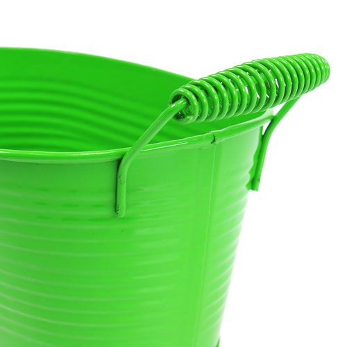 Floristik24 Blikkskål oval grønn 20cm x 12cm x 9cm