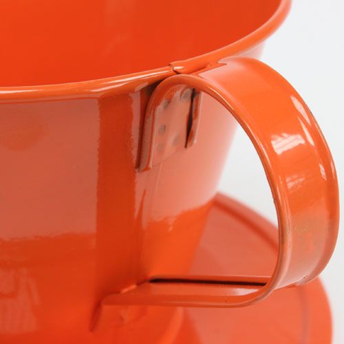 gjenstander Dekorativ kopp oransje Ø16cm H11cm