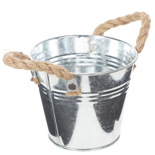 Blank metallbøtte med