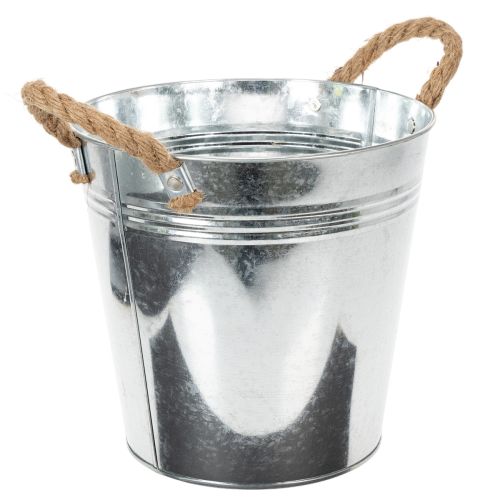 Blank metallbøtte med
