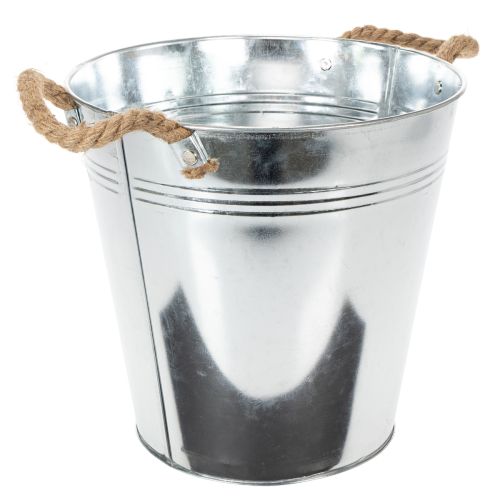 Blank metallbøtte med