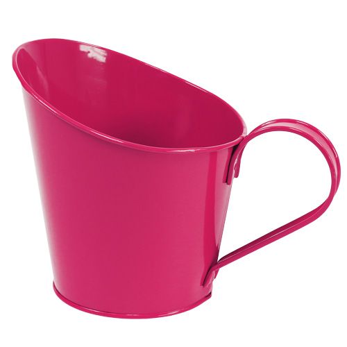 Floristik24 Tinnplanter for planting Pink Ø13cm H10-15cm