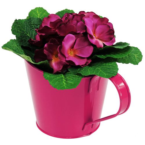 Floristik24 Tinnplanter for planting Pink Ø13cm H10-15cm