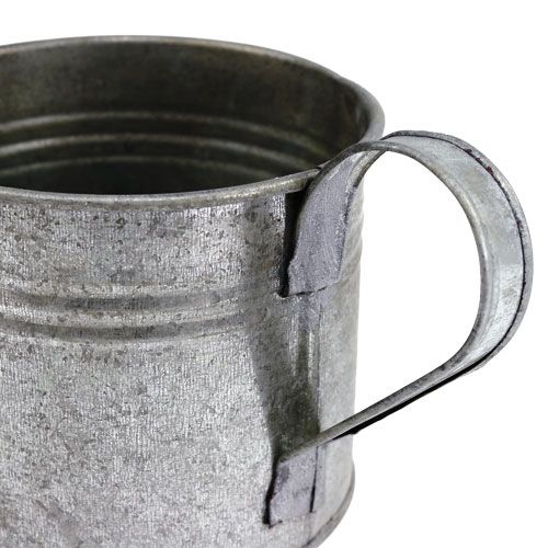 Floristik24 Plate vannkanne sølv matt Ø10,5cm H10cm 8stk