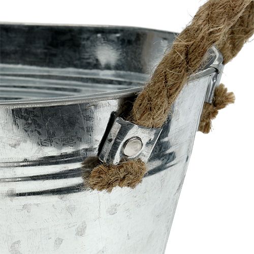 gjenstander Oval blikkskål sølv 30cm x 17cm x 10cm