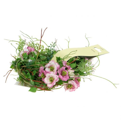 Floristik24 Blomsterkrans rosa 180cm