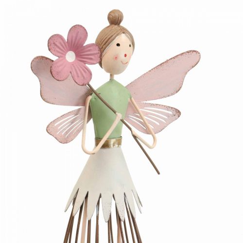 Floristik24 Blossom fairy borddekorasjon våren metall dekorasjon fairy rosa H30cm
