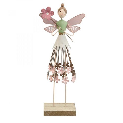Floristik24 Blossom fairy borddekorasjon våren metall dekorasjon fairy rosa H30cm