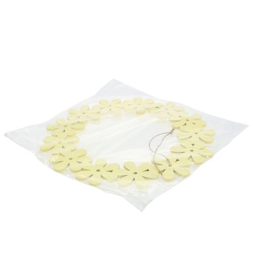 Floristik24 Blomsterkransved i gul Ø35cm 1p