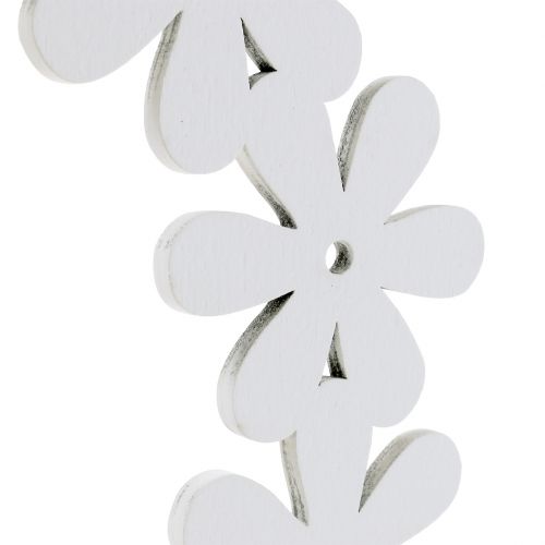 gjenstander Blomsterkransved i hvitt Ø35cm 1p