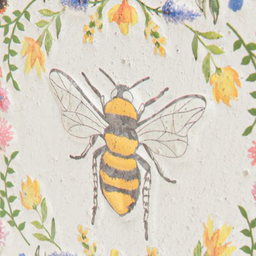 gjenstander Hengende blomsterkasse i metall, bie, kremfarget, L29 cm