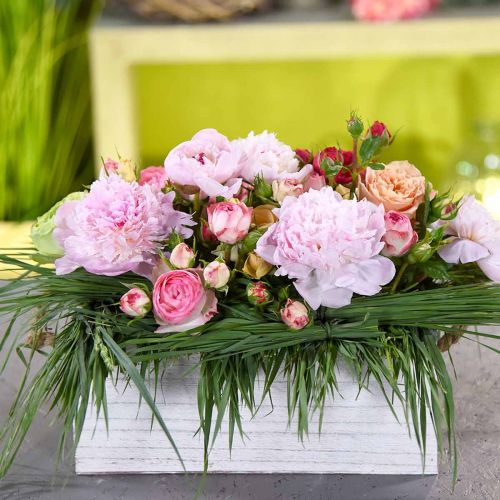 Floristik24 Blomsterkasse, trekasse for planting, cachepot, plantesett L35/30/25cm