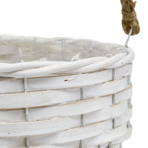 Floristik24 Blomsterkurv for hengende hvit Ø23cm L68cm