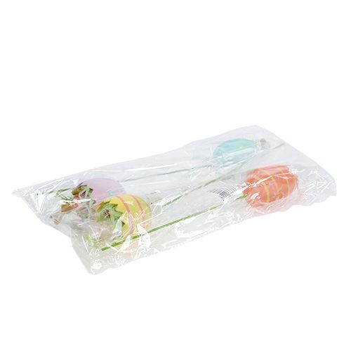 Floristik24 Blomsterpluggegg med dyresort. 8cm L30cm 4stk