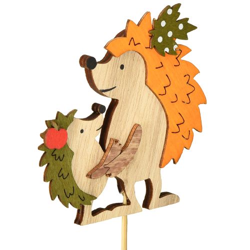 gjenstander Blomsterplugg pinnsvin med barn høstdekorasjon tre 8,5cm 8 stk