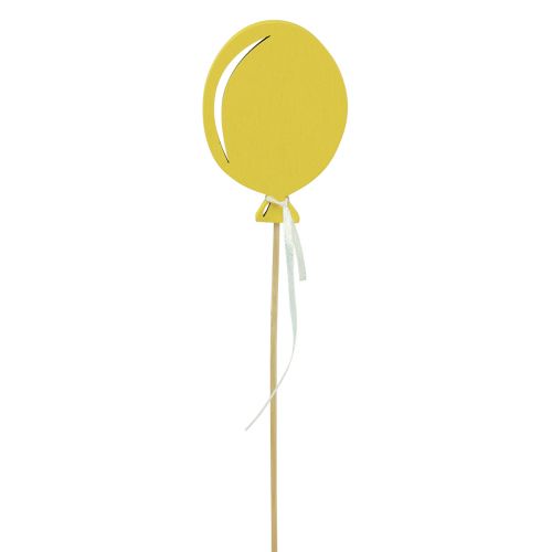 gjenstander Blomsterplugg bukett dekorasjon kake topper ballong gul 28cm 8stk