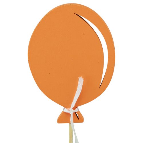 gjenstander Blomsterplugg bukett dekorasjon kake topper ballong oransje 28cm 8stk