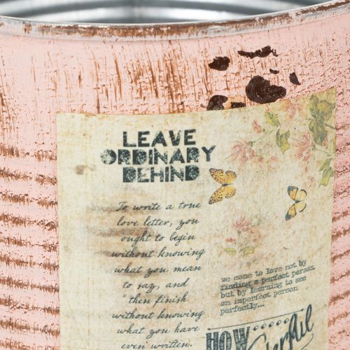 gjenstander Blomsterpotte dekorativ boks laks metall planter Ø15,5 cm H15 cm