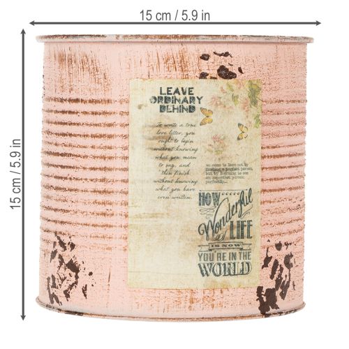 gjenstander Blomsterpotte dekorativ boks laks metall planter Ø15,5 cm H15 cm