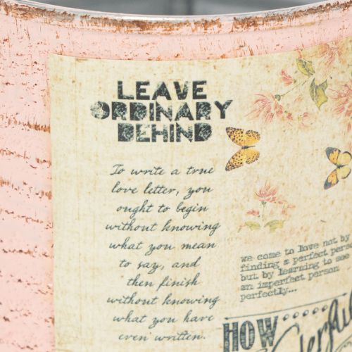 gjenstander Blomsterpotte dekorativ boks laks metall sommerdekorasjon Ø11cm H10.5cm