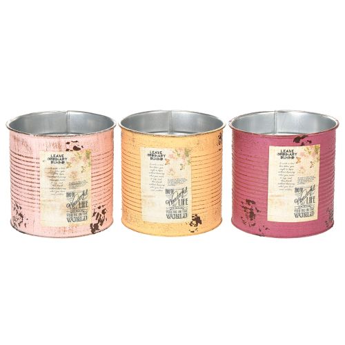 gjenstander Blomsterpotte i vintage-design til stue og kontordekorasjon 15 cm 3 stk