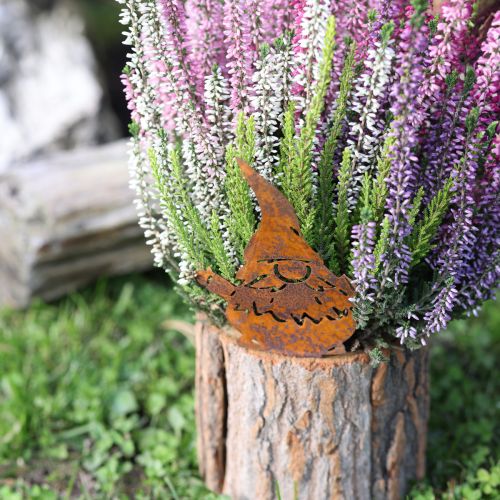 gjenstander Blomsterpotte i trebark, gnome rustfarget, H24 cm