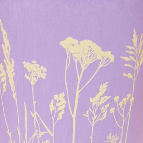 Rund pastellfarget blomsterpotte med blomstermotiv til potteplanter, 12 cm, 3 stk. | Floristik24.no
