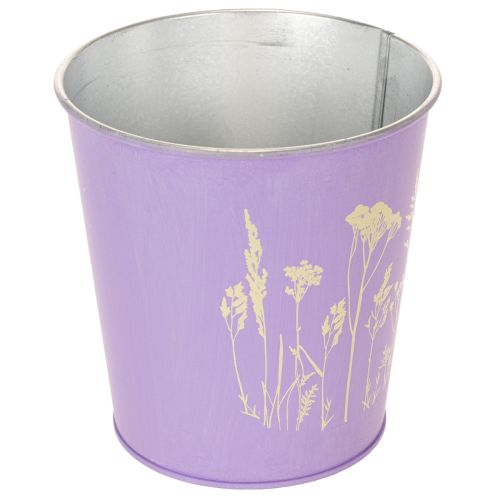 Rund pastellfarget blomsterpotte med blomstermotiv til potteplanter, 12 cm, 3 stk. | Floristik24.no