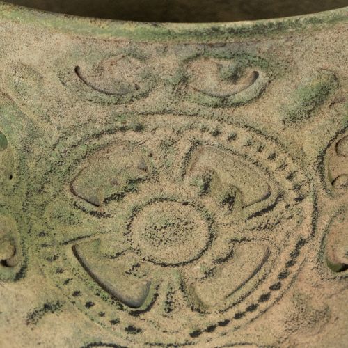 gjenstander Metallblomsterpotte, grønn, vintage, Ø22 cm–13,5 cm, sett med 3