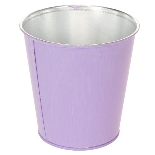 Sett med 3 metallpotter i pastellfarger med blomstermotiv, 10 cm | Floristik24.no
