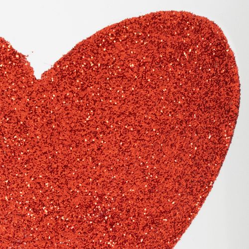 gjenstander Hvit blomsterpotte med rødt hjerte, plantekasse, Ø13 cm H10,5 cm