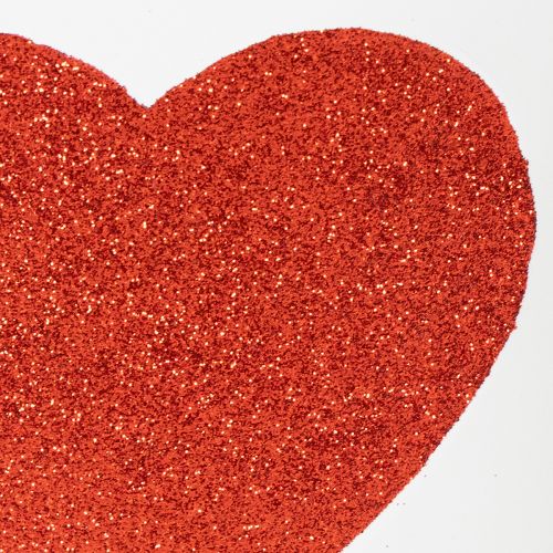 gjenstander Hvit blomsterpotte med rødt hjerte, plantekasse, Ø18 cm H13,5 cm