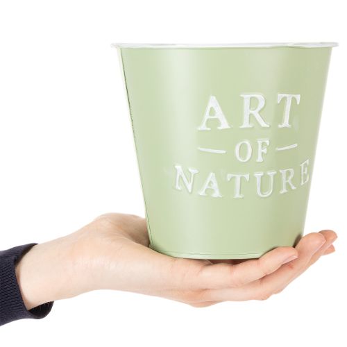 gjenstander Blomsterpotte i sink Art of Nature mintgrønn Ø17,5 cm H15 cm