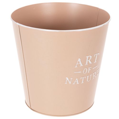 gjenstander Blomsterpotte i sink, metallplante, antikk rose, Ø22 cm H21 cm